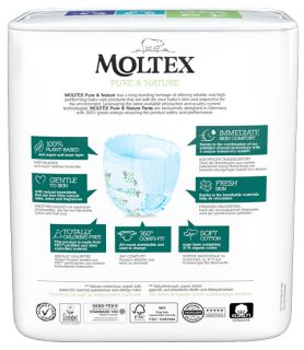 MOLTEX Eco Pure & Nature 4 Maxi (7-12 kg) biksītes, 22 gab.