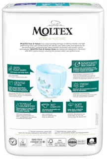 MOLTEX Eco Pure & Nature 5 Junior (9-14 kg) biksītes, 20 gab.