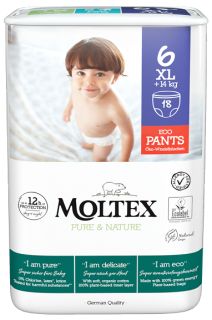 MOLTEX Eco Pure & Nature 6 XL (14 kg +) autiņbiksītes, 18 gab.