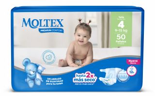 MOLTEX Premium Comfort 4 Maxi (9-15 kg) autiņbiksītes, 50 gab.