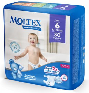 MOLTEX Premium Comfort 6 XL (17-28 kg) autiņbiksītes, 30 gab.