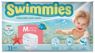 MOLTEX Swimmies M (9-15 kg) peldēšanas biksītes, 11 gab.