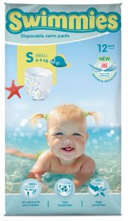 MOLTEX Swimmies S (4-9 kg) peldēšanas, 12 gab.