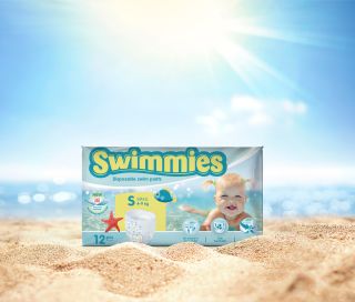 MOLTEX Swimmies S (4-9 kg) peldēšanas autiņbiksītes, 12 gab.
