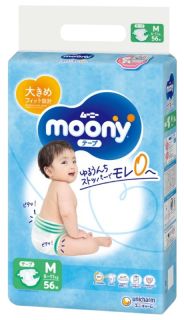 MOONY Airfit M (6-11 kg) autiņbiksītes, 56 gab.