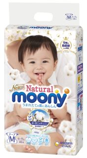 MOONY Natural M (6-11kg) autiņbiksītes, 46 gab.