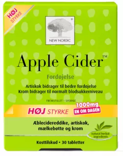 NEW NORDIC Apple Cider Mega Strenght tabletes, 30 gab.
