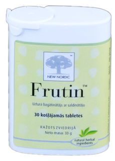 NEW NORDIC Frutin košļājamās tabletes, 30 gab.