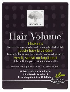 NEW NORDIC Hair Volume tabletes, 90 gab.