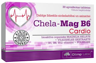 OLIMP LABS Chela Mag B6 Cardio tabletes, 30 gab.