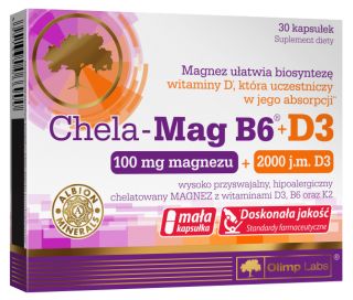 OLIMP LABS Chela Mag B6 +D3 kapsulas, 30 gab.