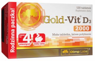 OLIMP LABS Gold - Vit D3 2000 tabletes, 120 gab.