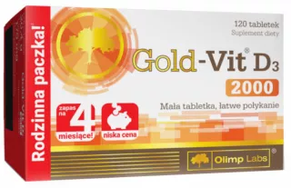 OLIMP LABS Gold - Vit D3 2000 tabletes, 120 gab.