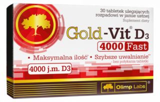 OLIMP LABS Gold Vit D3 4000 Fast tabletes, 30 gab.