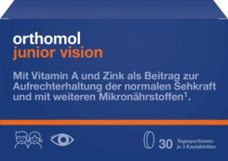 ORTHOMOL Junior Vision košļājamās tabletes, 90 gab.