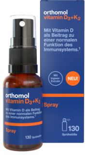 ORTHOMOL Vitamin D3+K2 (130 devas) aerosols, 20 ml