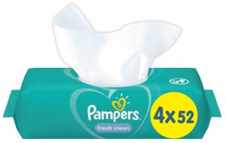 PAMPERS Fresh Clean mitrās salvetes, 208 gab.