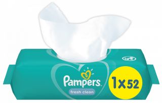 PAMPERS Fresh Clean mitrās salvetes, 52 gab.