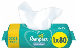 PAMPERS Fresh Clean mitrās salvetes, 80 gab.