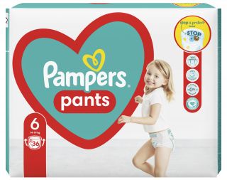 PAMPERS Maxi Pack 6 (14-19 kg) autiņbiksītes, 36 gab.