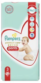 PAMPERS Premium Care 3 (6-11 kg) autiņbiksītes, 48 gab.