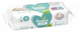 PAMPERS Sensitive mitrās salvetes, 80 gab.