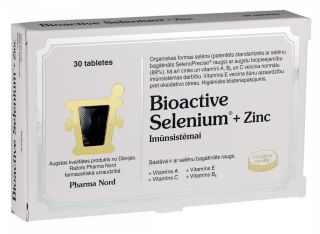 PHARMA NORD Selenium + Zinc tabletes, 30 gab.