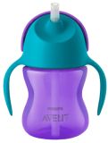 PHILIPS Avent 9 m+ (violeta) krūzīte ar salmiņu, 1 gab.