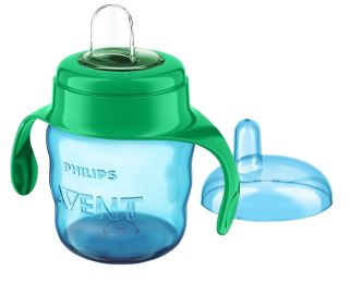 PHILIPS Avent Easy Sip 6m+, 200 ml (zaļa) krūzīte ar rokturiem, 1 gab.