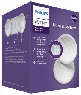 PHILIPS Avent vienreizējas lietošanas krūšturu ieliktnīši, 100 gab.