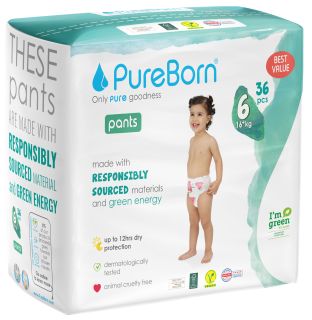 PUREBORN Pull Ups Double Pack Size 6 biksītes, 36 gab.