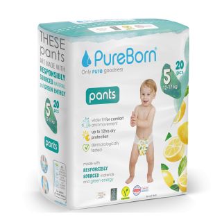 PUREBORN Pull Ups Single Pack S5 (12-17 kg) biksītes, 20 gab.