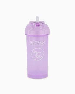 TWISTSHAKE Straw Cup 6+ mēn. (violeta) krūzīte ar salmiņu, 360 ml