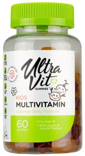 ULTRAVIT Gummies Kids Multivitamin košļājamās tabletes, 60 gab.