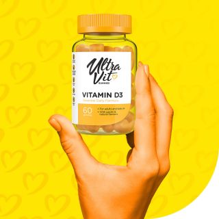 ULTRAVIT Gummies Vitamin D3 košļājamās tabletes, 60 gab.