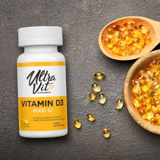 ULTRAVIT Vitamin D3 4000 IU mīkstās kapsulas, 120 gab.