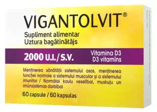 VIGANTOLVIT 2000SV D3 kapsulas, 60 gab.