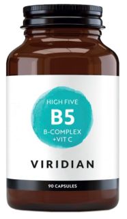 VIRIDIAN B5 B-Complex + Vit C kapsulas, 90 gab.