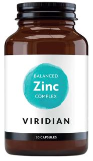 VIRIDIAN Balanced Zinc Complex kapsulas, 30 gab.