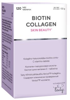 VITABALANS Biotin Collagen Skin Beauty tabletes, 120 gab.