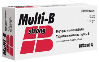 VITABALANS Multi-B Strong tabletes, 30 gab.