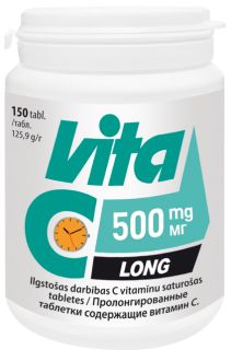 VITABALANS Vita C Long 500 mg tabletes, 150 gab.