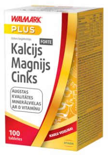 WALMARK Kalcijs Magnijs Cinks Forte Plus tabletes, 100 gab.