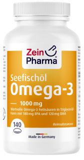 ZEINPHARMA Seefischöl Omega-3 1000 mg kapsulas, 140 gab.