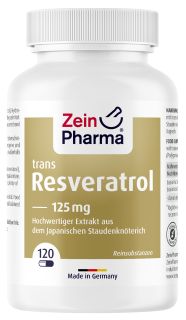 ZEINPHARMA Trans Resveratrol 125 mg kapsulas, 120 gab.