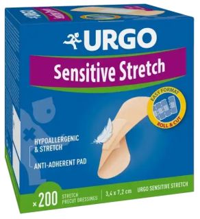 URGO Sensitive Strech elastīgs plāksteris, 200 gab.