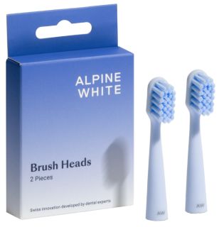 ALPINE WHITE Replacement elektriskās zobu birstes uzgaļi, 2 gab.