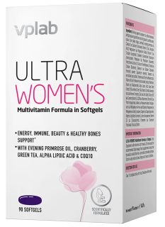 VPLAB Ultra Women's Multivitamin Formula mīkstās kapsulas, 90 gab.