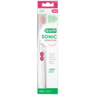 GUM Sonic Sensitive Power Ultra Soft elektriskā zobu birste, 1 gab.