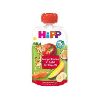 HIPP ābolu, burkānu, mango, no 6mēn biezenis, 100 g